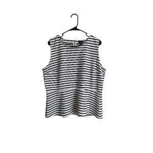 Apt. 9 Black and White Striped Blouse